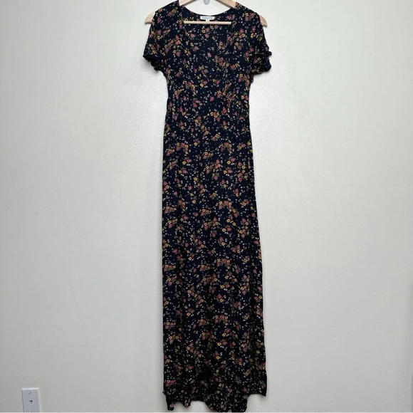 Patrons of Peace Floral Maxi Dress - Navy and Pink - Picture 3 of 13